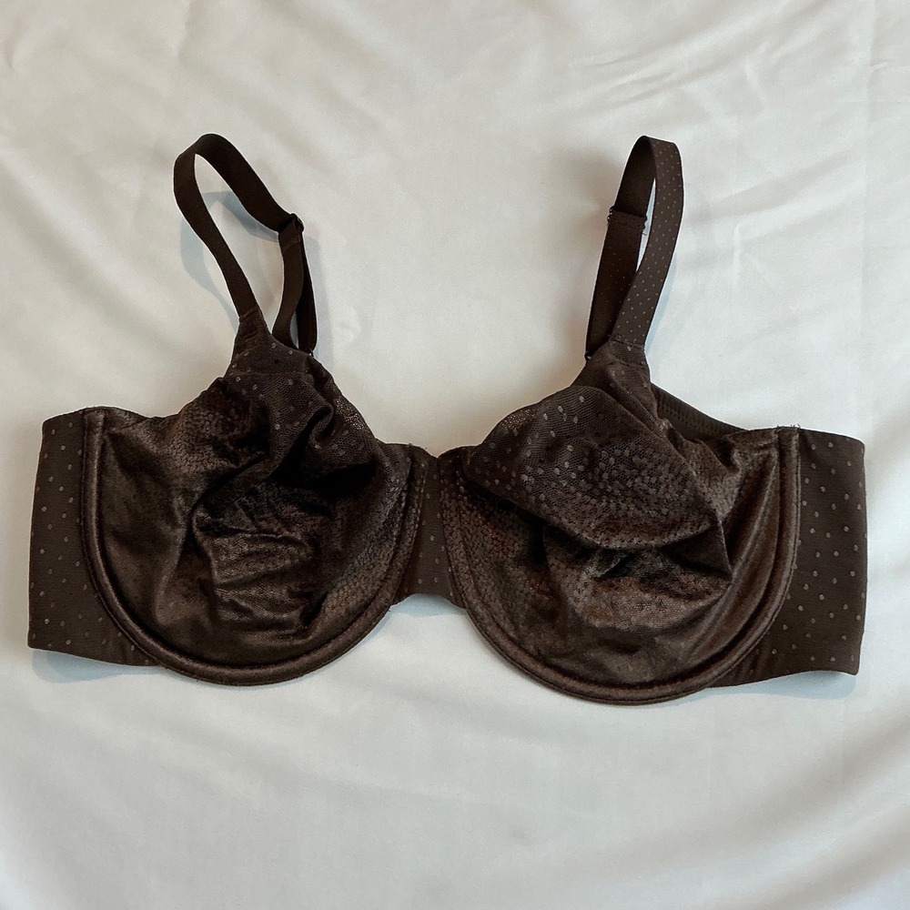 Wacoal Back Appeal Smoothing Underwire Bra Hot Fudge Brown 40DD 40E 853303 EUC